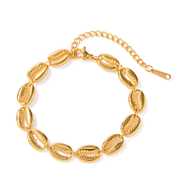 KAYA sieraden Armband met Schelpjes Sunny Shells | Stainless Steel