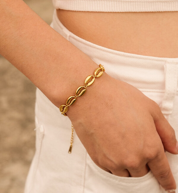 KAYA sieraden Armband met Schelpjes Sunny Shells | Stainless Steel