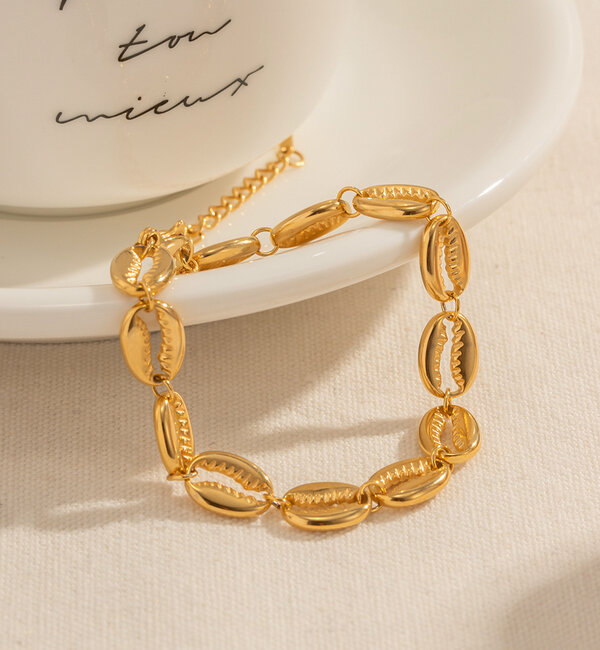 KAYA sieraden Armband met Schelpjes Sunny Shells | Stainless Steel