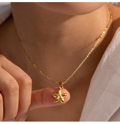KAYA sieraden Ball Necklace with Starfish