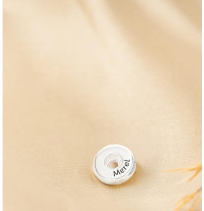 KAYA sieraden Loose engraved donut charm