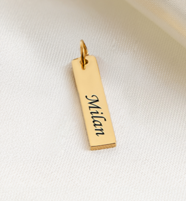 KAYA sieraden Separate name charm | Keychain | Stainless Steel