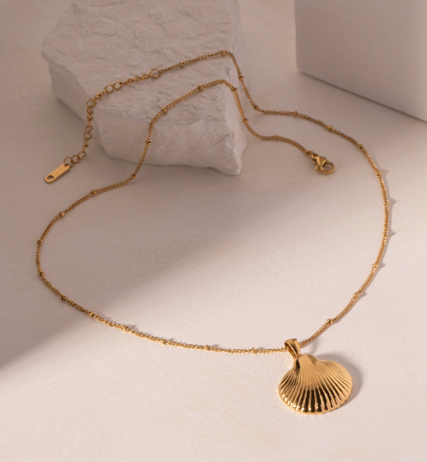 KAYA sieraden Ball Necklace 'Seashell Chic' | Stainless Steel