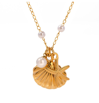 KAYA sieraden Necklace with Charms 'Pearl Vibes'