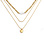 KAYA sieraden Drie Statement Ketting ' Blue Lagoon' | Stainless Steel