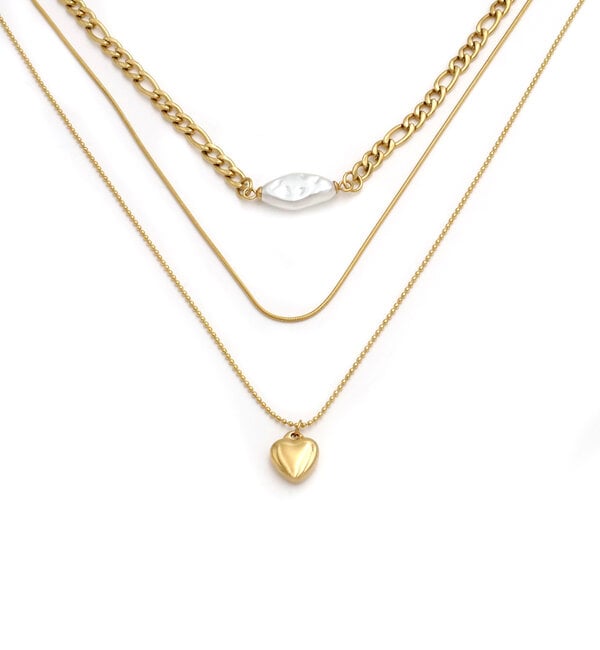 KAYA sieraden Three Statement Necklace 'Blue Lagoon' | Stainless Steel