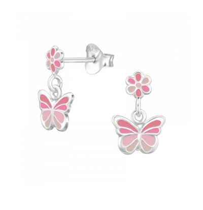 KAYA sieraden Kinderoorbellen 'Flower & Butterfly'