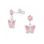 KAYA sieraden Zilveren Kinderoorbellen 'Flower & Butterfly'