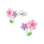 KAYA sieraden Silver children’s earrings ‘Two Little Flowers with crystal’