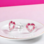 KAYA sieraden Silver Children's Earrings Pink Heart with Crystals   - Copy