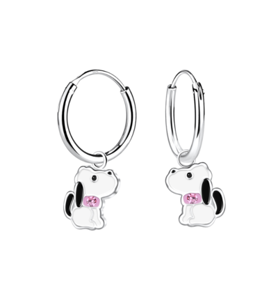 KAYA sieraden Creole 'Little Dog with Crystal'