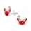 KAYA sieraden Silver children’s earrings ‘Crab’ with crystal