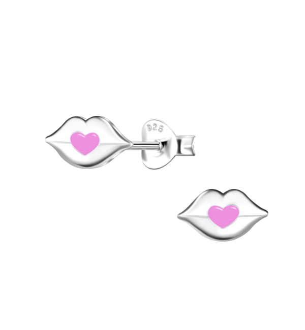 KAYA sieraden Silver Children's Earrings 'Kiss'