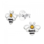 KAYA sieraden Silver Children's Earrings 'Little Bee with Crystals'
