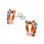 KAYA sieraden Silver Children's Earrings 'Horse with Flower'