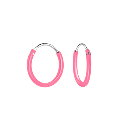KAYA sieraden Pink Hoop Earrings 12mm