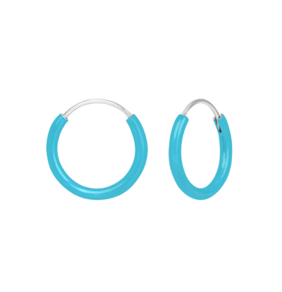 KAYA sieraden Blue Hoop Earrings 12 mm
