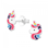 KAYA sieraden Silver Children's Earrings 'Glitter Rainbow Unicorn' - Copy