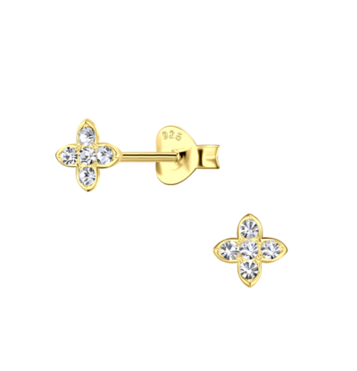 KAYA sieraden Children's earrings 'Crystal Flower'