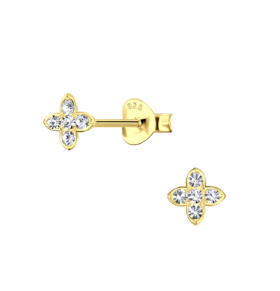 KAYA sieraden Kinderoorbellen 'Crystal Flower'