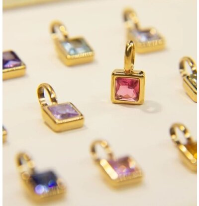KAYA sieraden Birthstone charm | Stainless Steel
