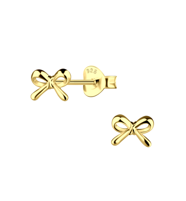 KAYA sieraden Silver Children's Earrings 'Golden Heart' - Copy - Copy