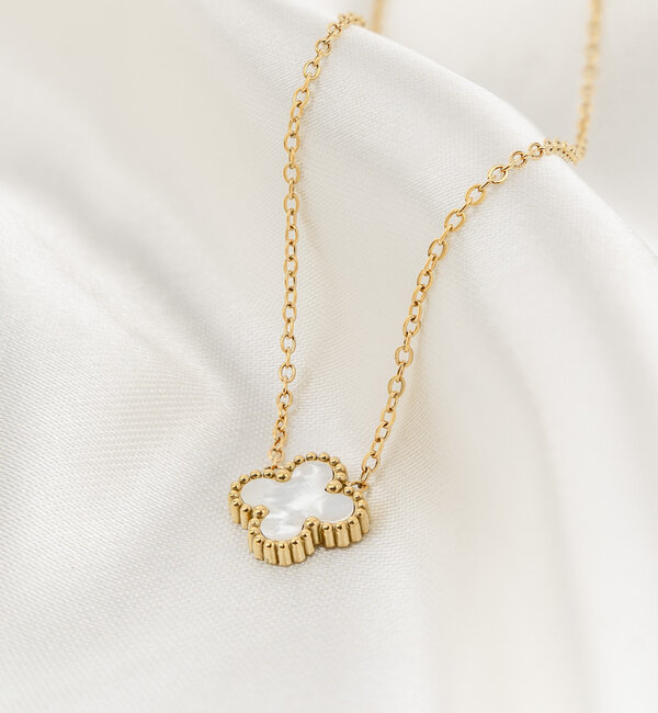 KAYA sieraden Klaver Sieraden Set | Parelmoer