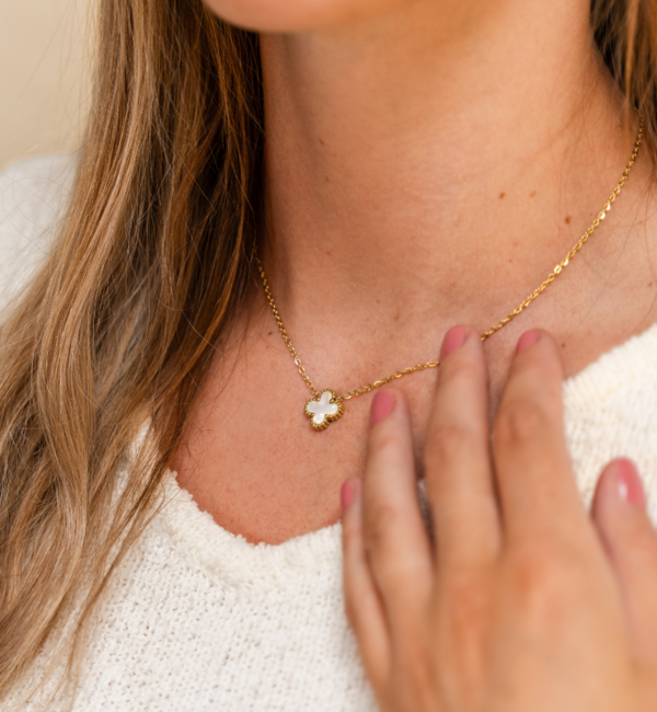 KAYA sieraden Klaver Sieraden Set | Parelmoer