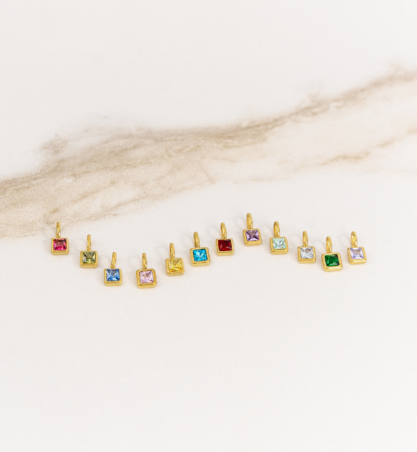 KAYA sieraden Birthstone charm | Stainless Steel