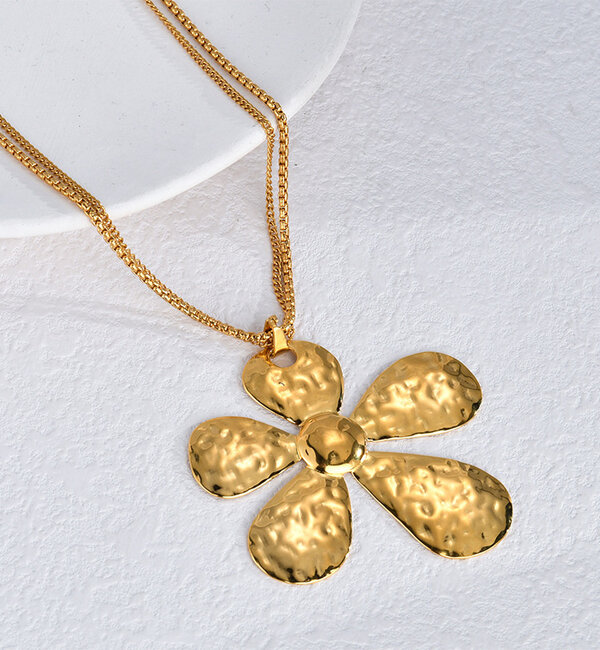 KAYA sieraden Statement Necklace 'Blossem Babe' | Stainless Steel