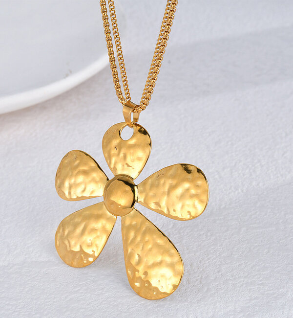 KAYA sieraden Statement Necklace 'Blossem Babe' | Stainless Steel