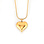 KAYA sieraden Chubby Heart Necklace 'Queen of Drama' | Stainless Steel Gold