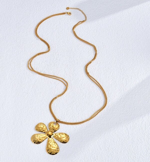 KAYA sieraden Statement Necklace 'Blossem Babe' | Stainless Steel