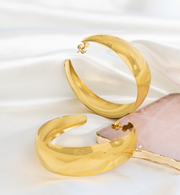 KAYA sieraden Statement hoop earrings ‘Own It Baby’ 6 cm | Stainless Steel