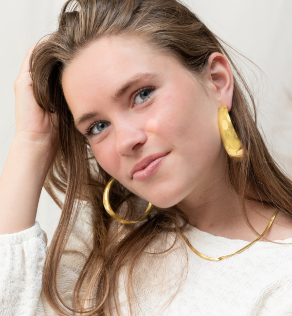 KAYA sieraden Statement hoop earrings ‘Own It Baby’ 6 cm | Stainless Steel