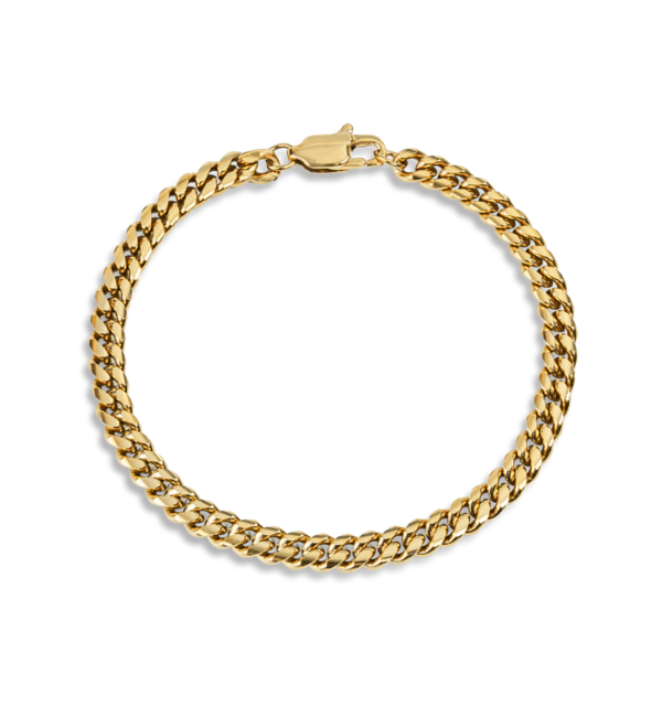 KAYA sieraden Schakelarmband Dames l 4 mm Goud
