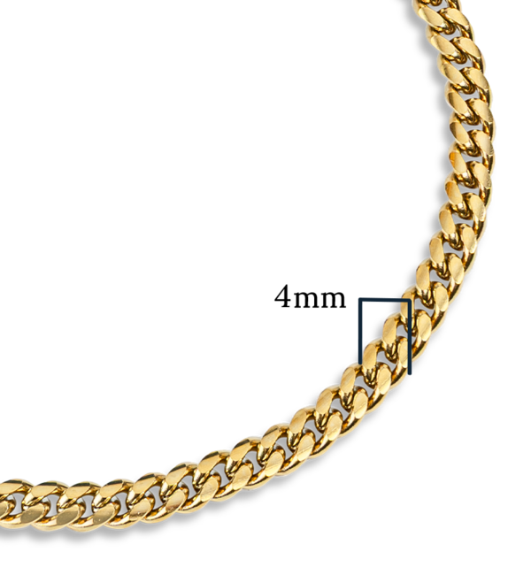 KAYA sieraden Schakelarmband Dames l 4 mm Goud