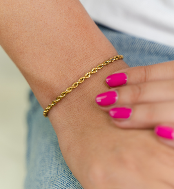 KAYA sieraden  Bracelet Ladies Rope Gold I 3 mm