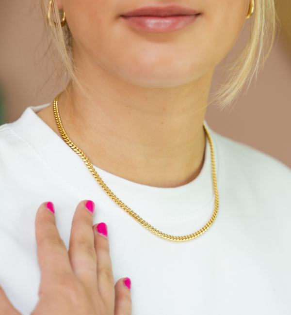 KAYA sieraden Ladies Gold Link Chain I 4 mm