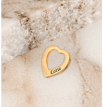 KAYA sieraden Heart Engraving Charm
