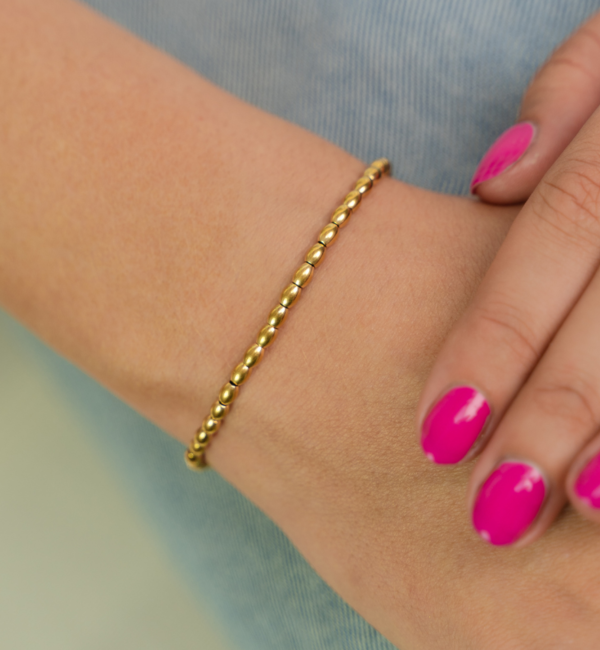 KAYA sieraden Bracelet Women 'Golden Pearls' Small | Stainless Steel