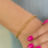 KAYA sieraden Armband Dames 'Golden Pearls'  Medium | Stainless Steel