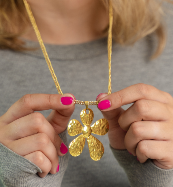 KAYA sieraden Statement Necklace 'Blossem Babe' | Stainless Steel