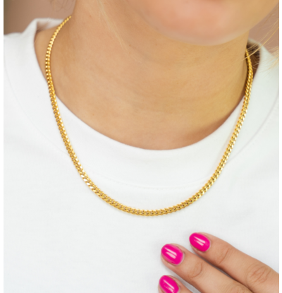 KAYA sieraden Ladies Gold Link Chain I 4 mm