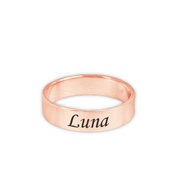 KAYA sieraden Gepersonaliseerde Ring met Gravure 5 mm