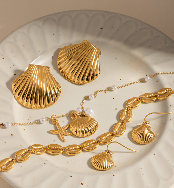 KAYA sieraden Ketting met Bedels  ' Pearl Vibes' | Stainless Steel