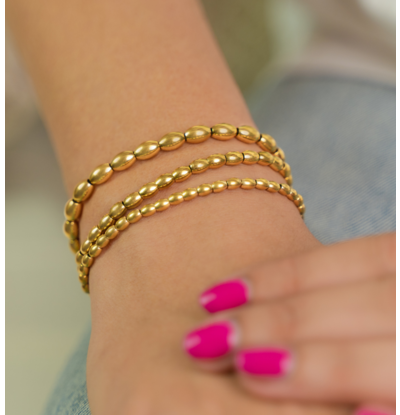 KAYA sieraden Armband Set Dames 'Golden Pearls'