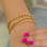 KAYA sieraden Bracelet Set Ladies 'Golden Pearls' | Stainless Steel