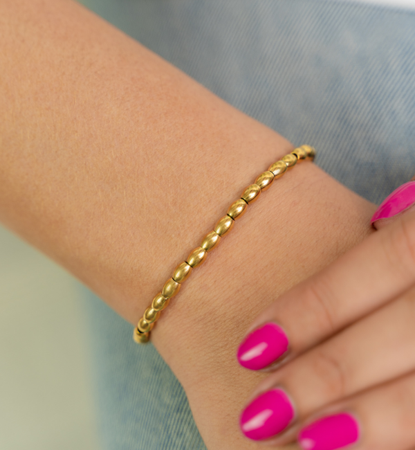 KAYA sieraden Bracelet Set Ladies 'Golden Pearls' | Stainless Steel