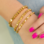 KAYA sieraden Bracelet Ladies 'Golden Blocks' Small | Stainless Steel